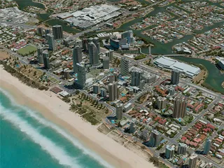 Gold Coast City, Australia (2021) 3D Model preview