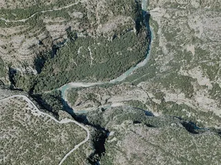 Gorges Du Verdon Canyon, France (2021) 3D Model preview