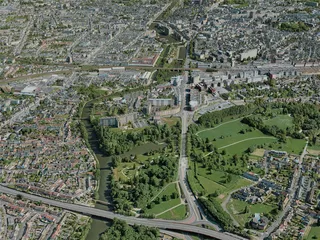 Le Mans City, France (2021) 3D Model preview