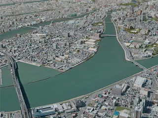 Hiroshima City, Japan (2021) 3D Model preview