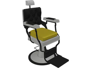 Barber Chair 3D Model preview