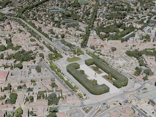 Montpellier City, France (2021) 3D Model preview