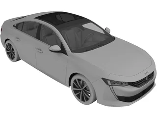 Peugeot 508 (2019) 3D Model preview