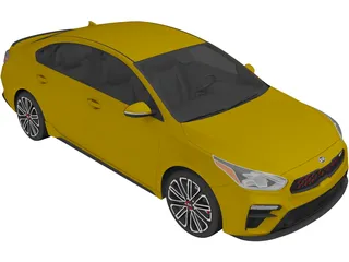 Kia Forte GT (2019) 3D Model preview