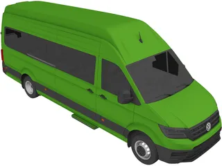 Volkswagen Crafter Passenger Van (2018) 3D Model preview