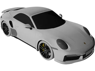 Porsche 911 Turbo S Cabrio (2021) 3D Model preview