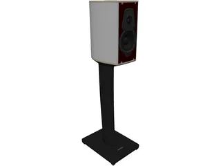 Studio Monitor Speaker with Stand 3D Model preview