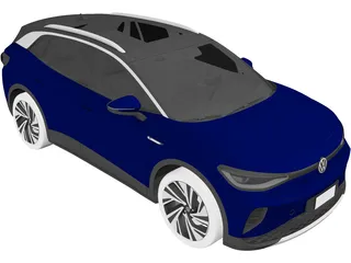 Volkswagen ID.4 (2021) 3D Model preview