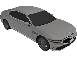 Genesis G90 (2022) 3D Model preview