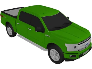 Ford F-150 SuperCrew XLT (2020) 3D Model preview