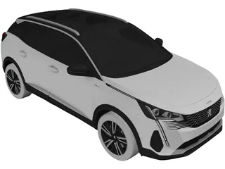 Peugeot 3008 (2021) 3D Model preview