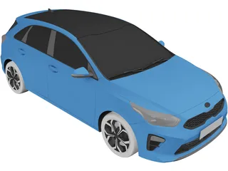 Kia Ceed Hatchback (2019) 3D Model preview