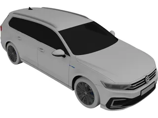 Volkswagen Passat GTE Variant (2020) 3D Model preview