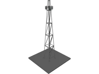 Cellular Tower 3D Model preview