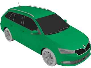 Skoda Fabia Combi (2019) 3D Model preview