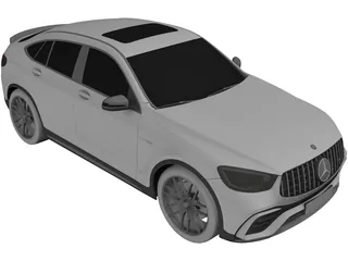 Mercedes-Benz GLC63S AMG Coupe (2020) 3D Model preview