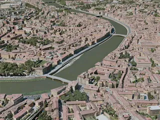 Pisa City, Italy (2021) 3D Model preview