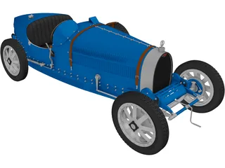 Bugatti Type 35 (1924) 3D Model preview