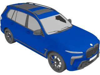 BMW X7 M60i (2023) 3D Model preview