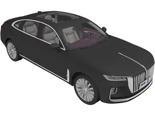 Hongqi H9 (2020) 3D Model preview
