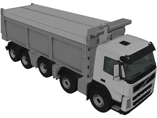 Volvo FM Truck 10x4 Dumper 3D Model preview