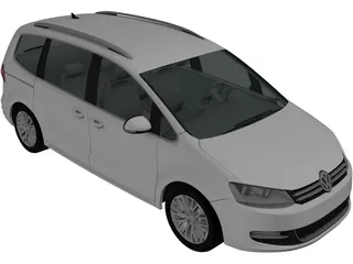 Volkswagen Sharan (2011) 3D Model preview
