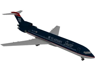 Boeing 727-300 3D Model preview