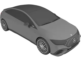 Mercedes-AMG EQE 53 (2021) 3D Model preview