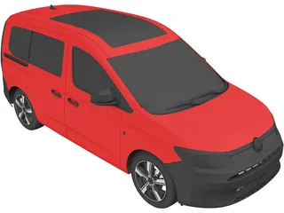Volkswagen Caddy Combi (2021) 3D Model preview
