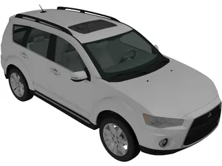 Mitsubishi Outlander GT (2010) 3D Model preview