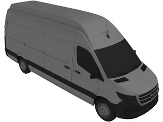 Mercedes-Benz Sprinter Panel Van L4H3 RWD (2019) 3D Model preview