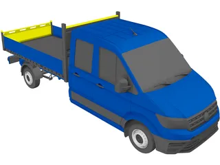 Volkswagen Crafter Double Cab Tipper (2021) 3D Model preview