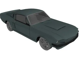 Ford Mustang Shelby GT500 (1967) 3D Model preview