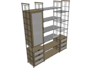 Balton Regal Shelf 3D Model preview