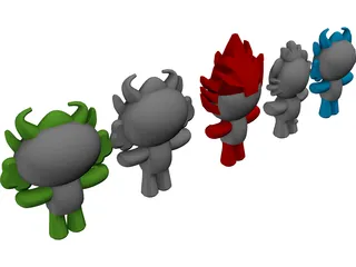 Fuwa 3D Model preview