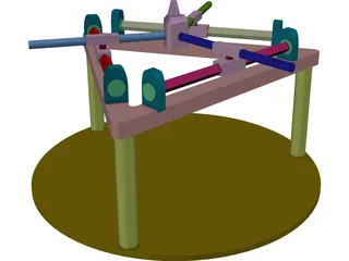 Robot Parallel Manipulatar 3D Model preview
