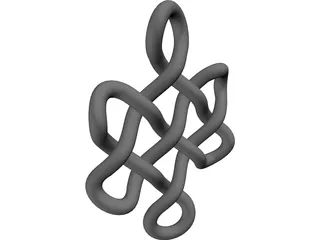 Buddhist Endless Knot 3D Model preview