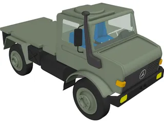 Mercedes-Benz Unimog 1300 4x4 Truck 3D Model preview