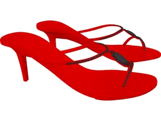 High Heel Shoes 3D Model preview