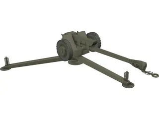 D-30 USSR Howitzer 3D Model preview