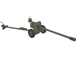 D-44 AT Cannon 3D Model preview