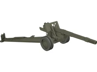 ML-20 WW2 Cannon 3D Model preview