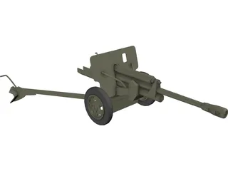 ZIS-3 WW2 Field Cannon 3D Model preview