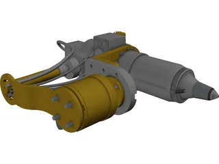 GSI Lumonics AM Series Laser Cutting Head 3D Model preview