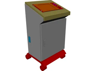 GSI Lumonics MW Classic Series Laser Control Console 3D Model preview