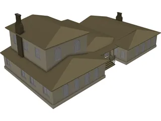 Large House 3D Model preview