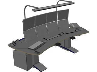 Cergo Operator Desk System Model Cergo B 3-4 3D Model preview