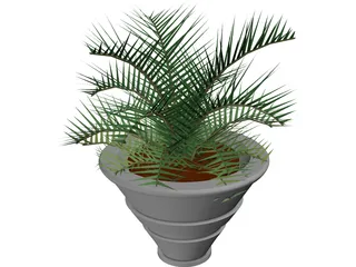 Plant in Vase 3D Model preview