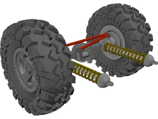 Rockwell Axle 2 1/2 ton 3D Model preview