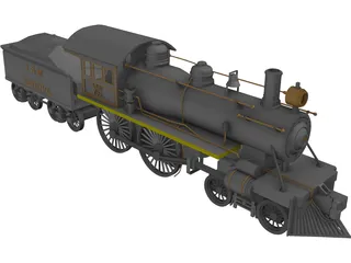 Steam Locomotive 3D Model preview